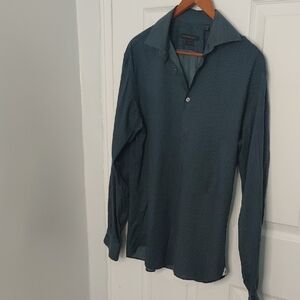 John Varvatos Dark Teal Casual Button Down Shirt